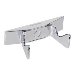 Lem 6216 Self-Adhesive Double Bathroom Hook in Polished Chrome - Robe & Towel Hooks