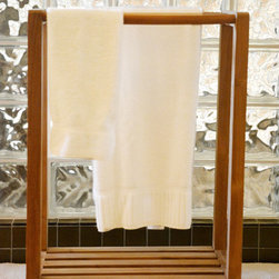 Teak Towel Stand for Bathroom or Spa - Towel Racks & Stands
