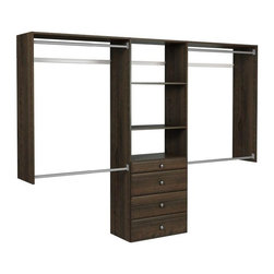 Espresso Ultimate Closet Kit - Closet Organizers