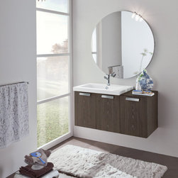 42" ARCHEDA ACQUAVIVA EKOCHIC 2 ITALIAN MADE BATHROOM VANITY CABINET & MIRROR - Bathroom Vanities And Sink Consoles