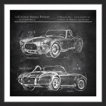 "1965 Shelby Cobra" Framed Painting Print, 32"x32"