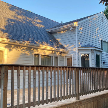 Hewlett Siding - Pearl Gray Shakes | Alpha Windows & Siding