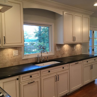 Tumbled Marble Backsplash Houzz