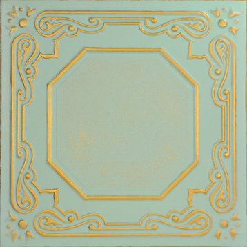 20"x20" Topkapi Palace, Styrofoam Ceiling Tile, Gold Moss