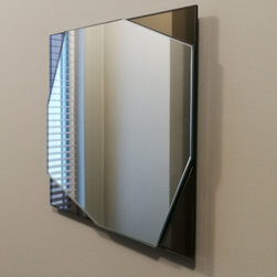 Accent Geometric Mirror, Clear on Bronze. - Wall Mirrors