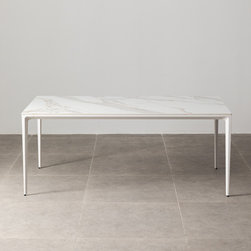 Minimalist Table &ndash; Innovation S - Calacatta Oro / White - Dining Tables