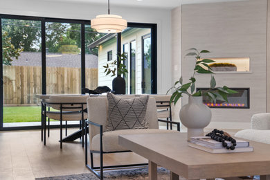 Living room - modern living room idea in Houston