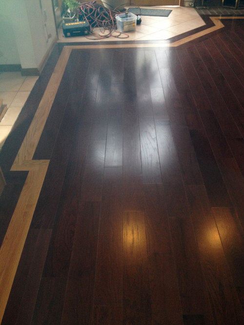 Two Tone Hardwood Floor With Mosaic Inlay Save