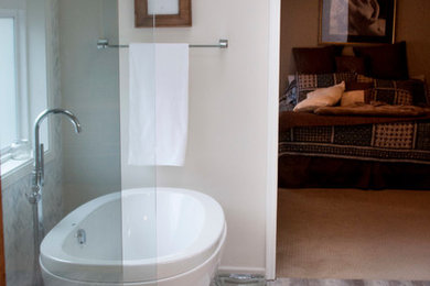 Example of a mountain style bathroom design in Portland