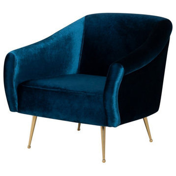 Aminta Occasional Chair midnight blue velour