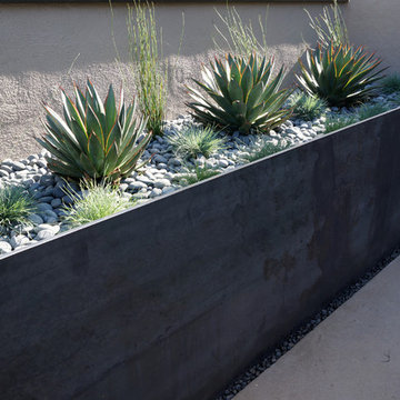Custom Steel Planters- Worley Residence