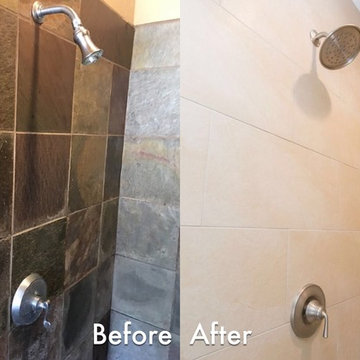 Master Bathroom | Expand and Brighten Shower | Repaint Walls & Ceiling