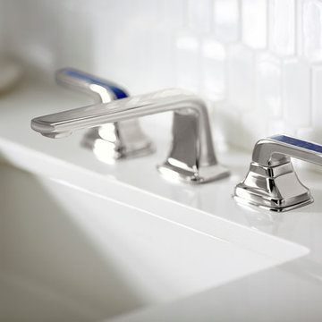 Per Se Sink Faucet, Lapis Lazuli Lever Handle