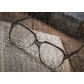Glasses On A Book Area Rug, 5'0"x7'0"