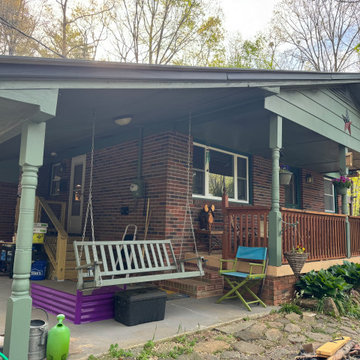 Screened Porch Addition with Cedar Accents and Gable Detail