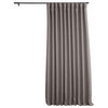 Faux Linen Extra Wide Room Darkening Curtain Single Panel, Mink, 100"x108"