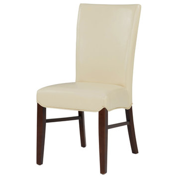 Milton Bonded Leather Dining Chair,Set of 2 - Cream