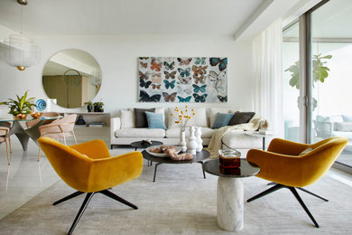 Inspiration for a contemporary living room remodel in Miami