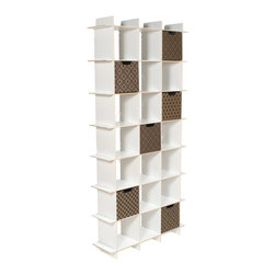 Quark Enterprises - Modern 21-Cubby Tall Bookcase - Kids Bookcases