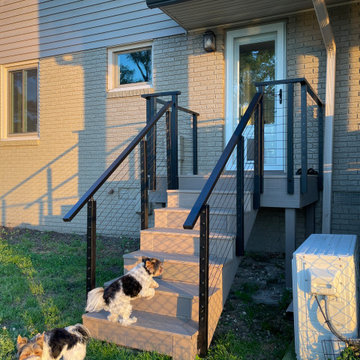 Secure Multi-Level Deck with Continuous Cable Railing