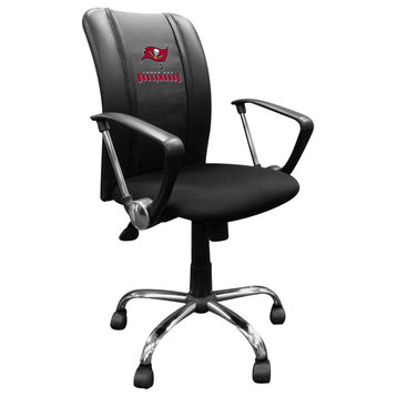 Tampa Bay Buccaneers Secondary Task Chair With Arms Black Mesh Ergonomic
