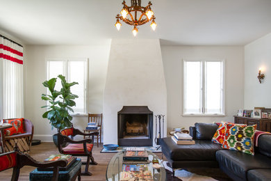 Living room - mediterranean living room idea in Austin