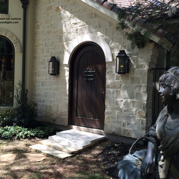 Sheryl's Transitional Flush Mount Gas and Electric Lanterns
