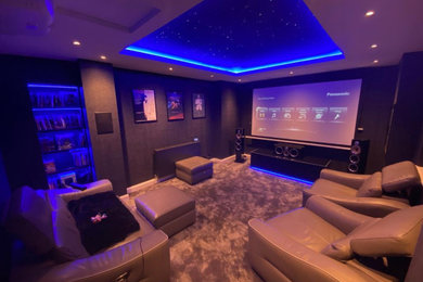 Home Cinema Garage Conversion with Starlight Ceiling & 4k Projector