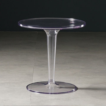 Modern Glass and Lucite Side End Tables