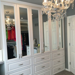 Custom Closet with Mirrors and Storage - Closet Organizers
