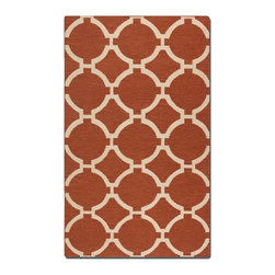 Modern Lattice Area Rug-Orange - Area Rugs