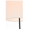 Living District Ines 1-Light Mid-Century Metal Floor Lamp in Black and White