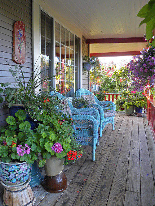 Front Porch Potted Plant Houzz