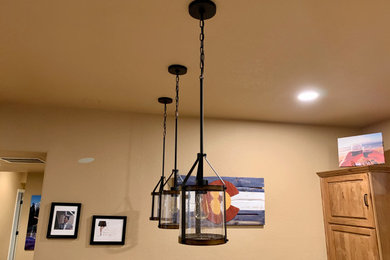Example of an arts and crafts kitchen design in Denver