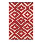 Laguna Handwoven Dhurrie Rug, Red, 5'x8'