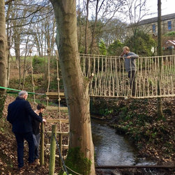 Rope Bridge with Rope Ladder and knotted rope access - Garden Products