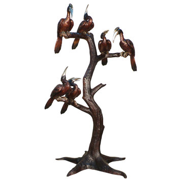 Toucans Perched on a Branch, 83" Design Sculpture