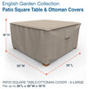 Budge English Garden Tan Tweed 36" Square Side Table Cover