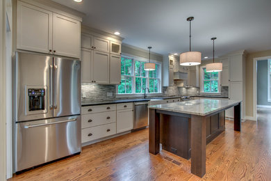 Inspiration for a transitional kitchen remodel in Boston