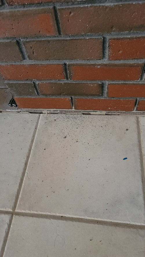 Grout coming out of floor