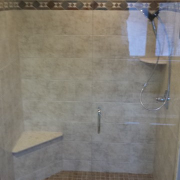 Ann Arbor Ceramic Shower with Jacuzzi Tub Renovation