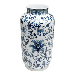 Blue and White Vase - Asian - Vases - by Orchard Creek Designs | Houzz