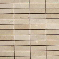Crema Marfil Stacked Pattern Stone Tile Mosaics - Home Accessories & Decor
