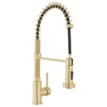 Swiss Madison Nouvet Single Handle, Pull-Down Kitchen Faucet, Brushed Gold