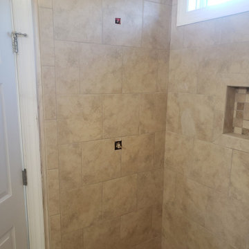 Sleak and clean master shower