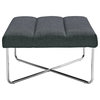 Ernest Gray Upholstered Fabric Ottoman