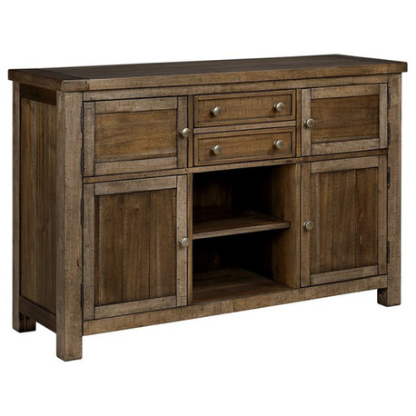 Ashley Furniture Moriville Server in Grayish Brown