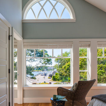 Bedroom sitting area overlooking the ocean - Wychmere Rise - Custom Cape Cod Hom