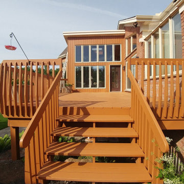 Deck refinishing and exterior painting
