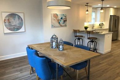 Example of a trendy dining room design in Indianapolis